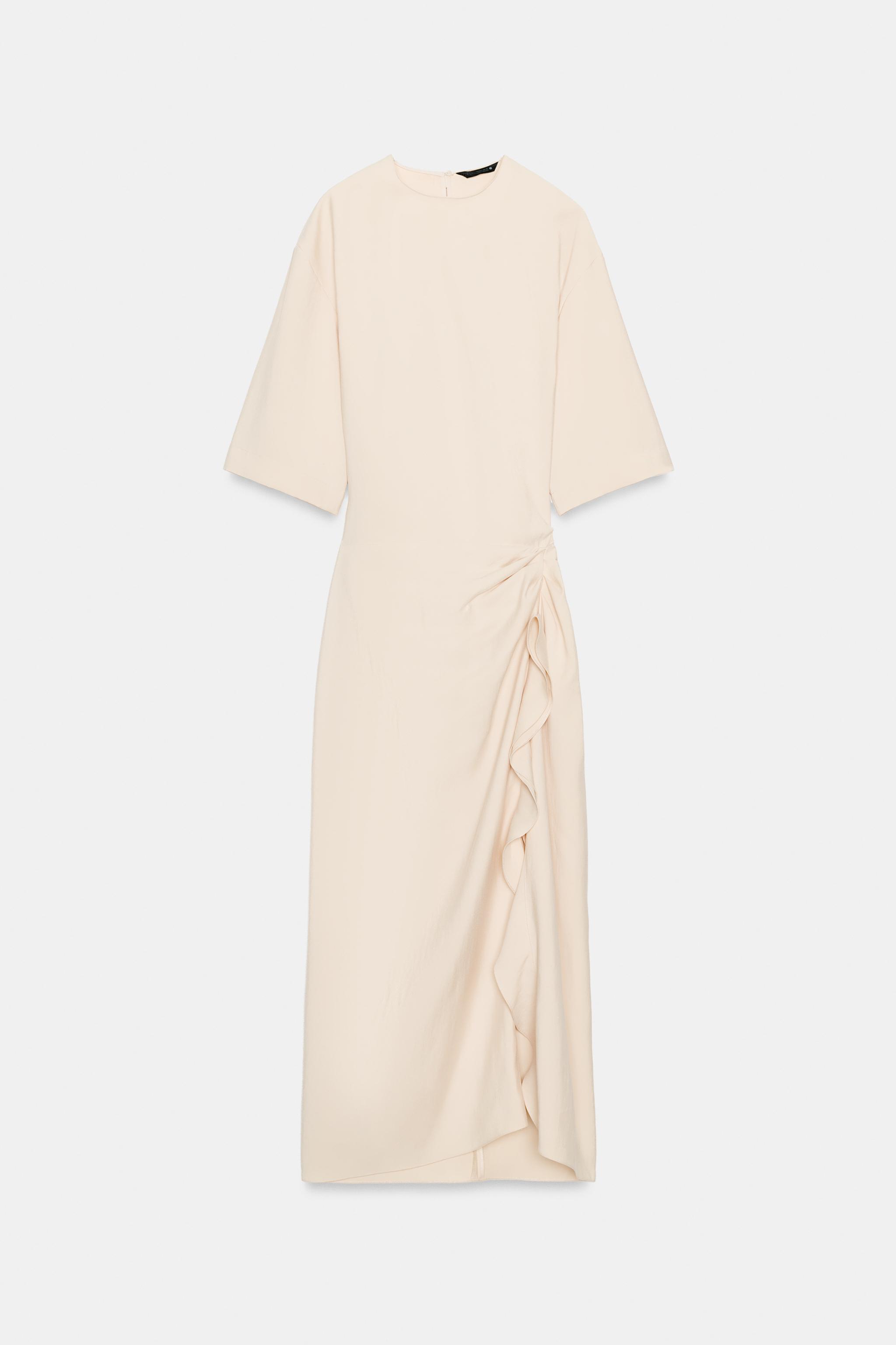 ZW COLLECTION DRAPED MIDI DRESS